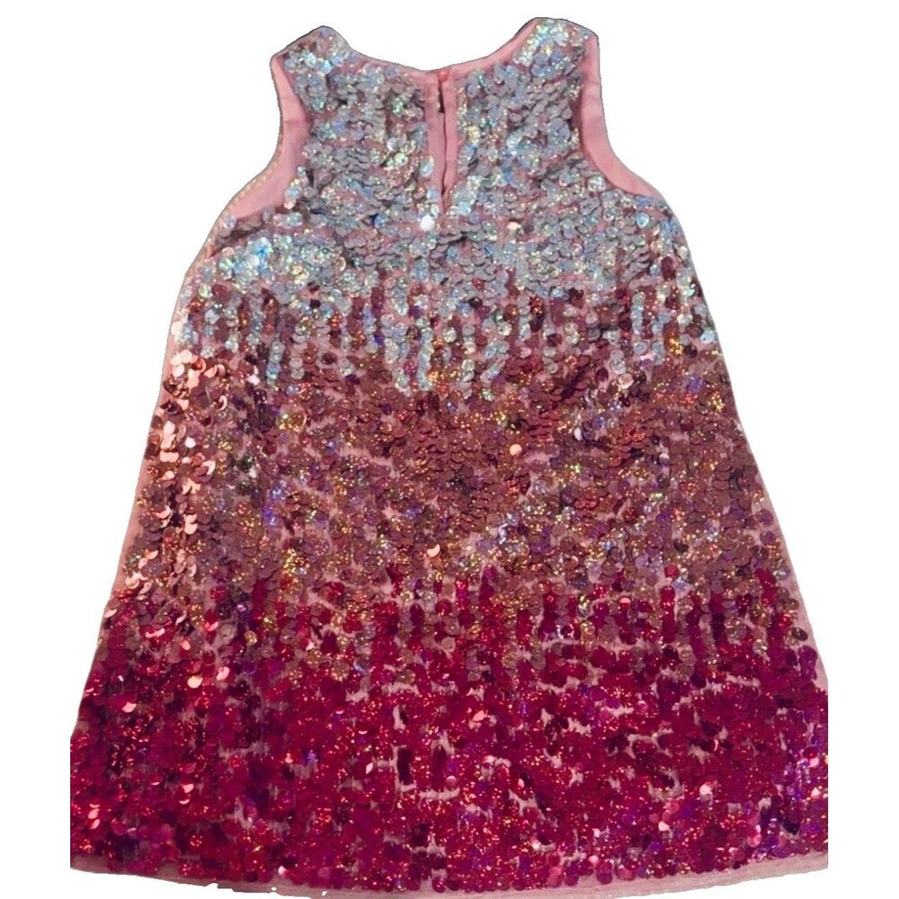 H&M Girls Pink sparkle Ombre Sequin Dress Size 4-5Y Party Holiday Pageant